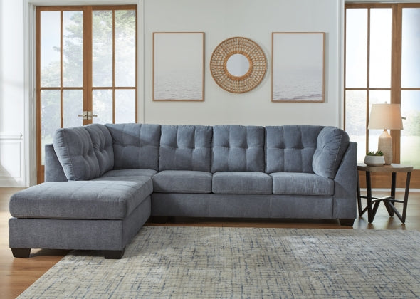 Marleton 2-Piece Sectional with LAF Chaise Denim