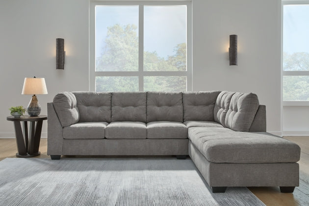 Marleton 2-Piece Sectional with RAF Chaise Gray