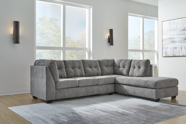 Marleton 2-Piece Sectional with RAF Chaise Gray