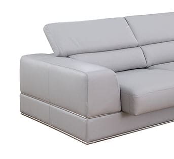 Pella (light. Grey) Italian Leather Sectional (3pcs)*