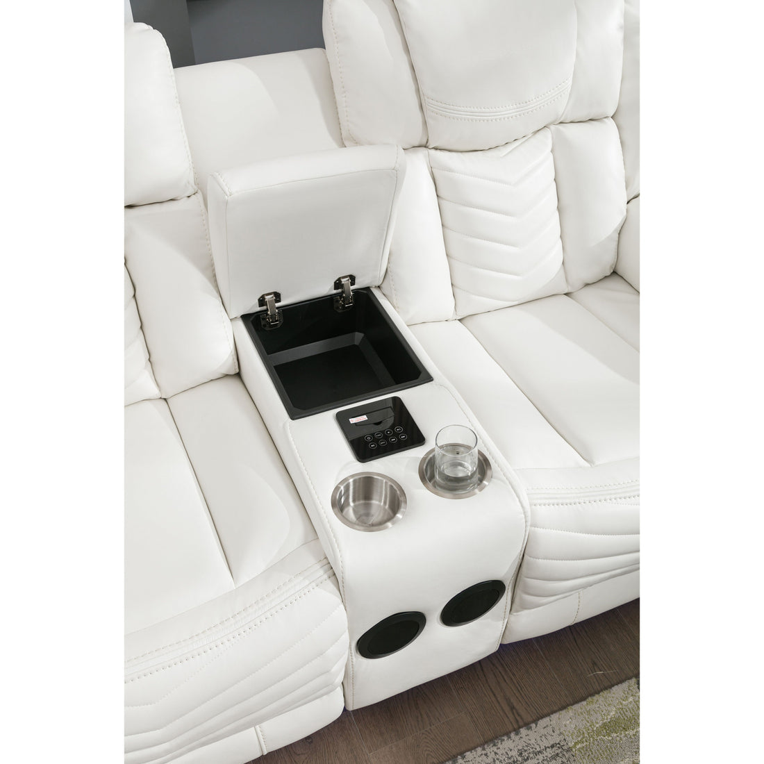 Lucky 3Pcs Reclining Set, LED, Bluetooth, Speakers White