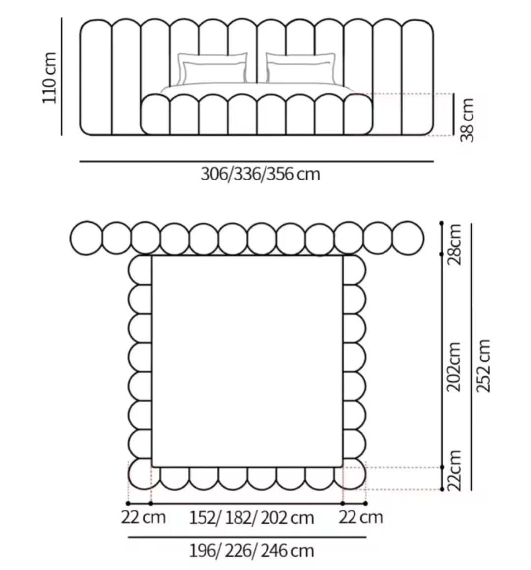 Cloud luxury Black King Bed