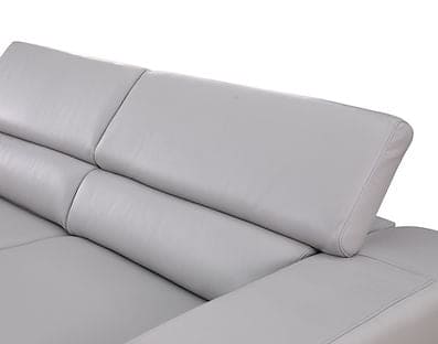 Pella (light. Grey) Italian Leather Sectional (3pcs)*