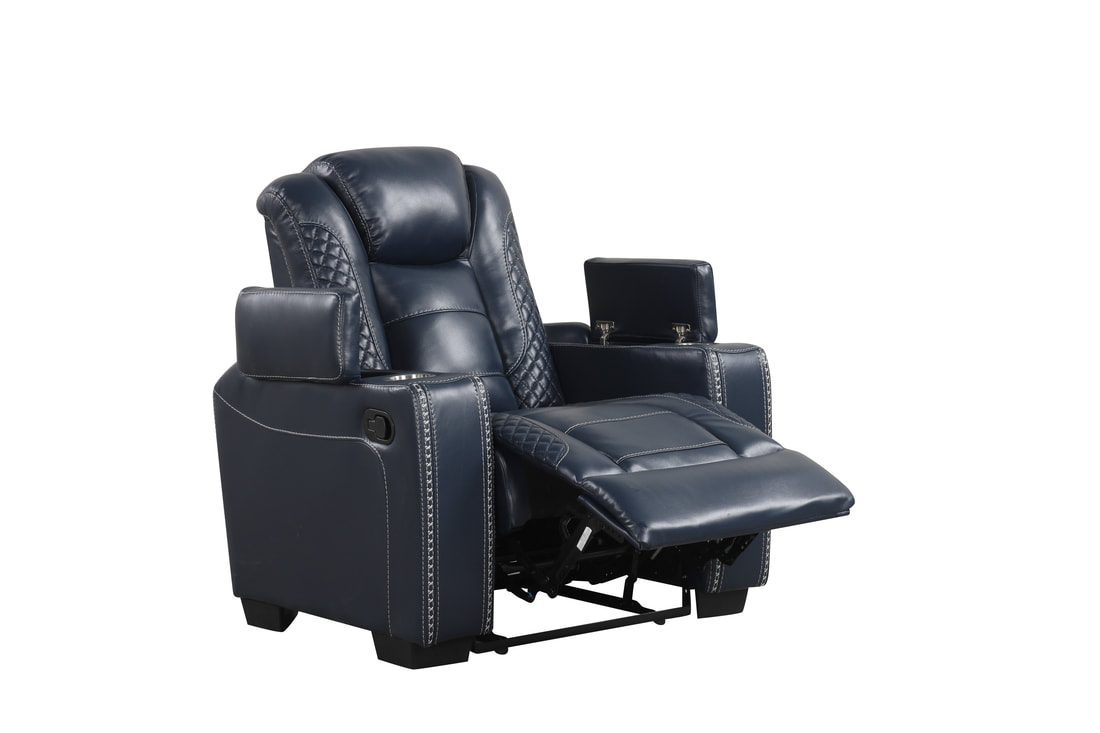 STEFANO40 3PC Reclining Set Blue
