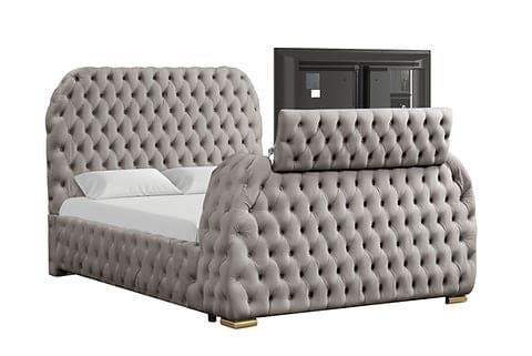 Royal Bed with TV lift and fireplace display