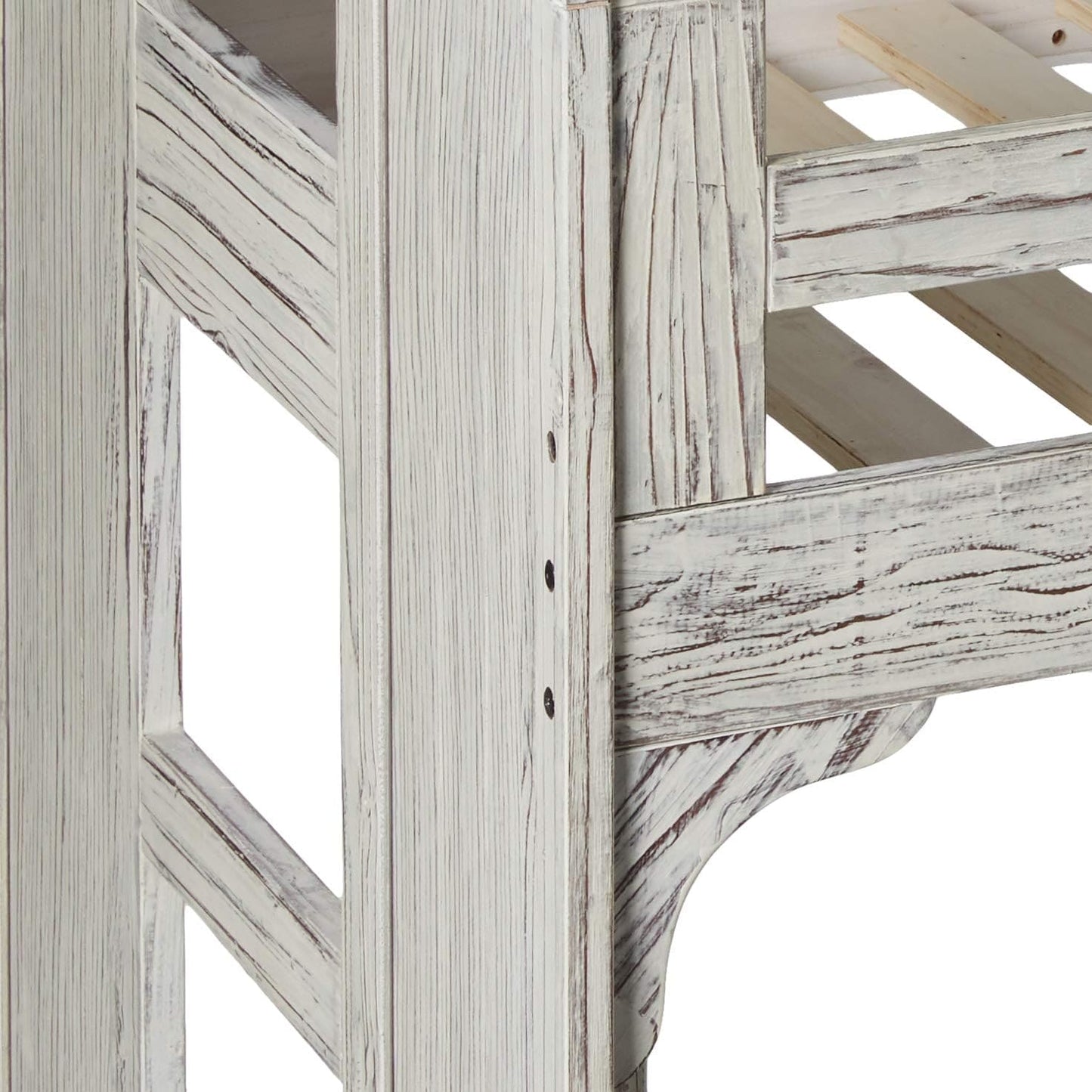 Donco Kids Club House Tall Loft Bed, Twin, Brushed Driftwood