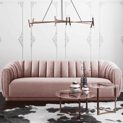 Arno Mauve Velvet Sofa
