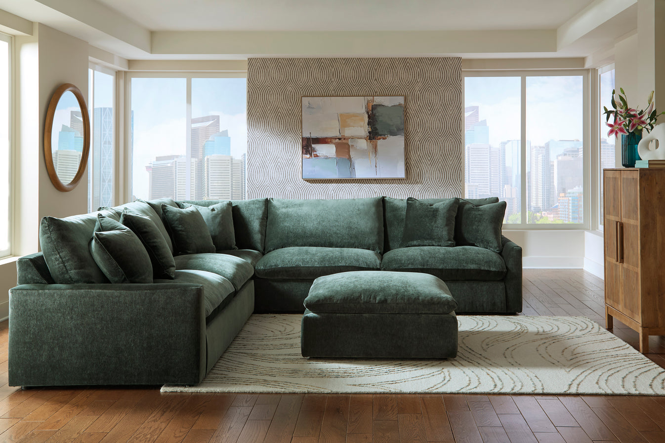 Carriage Collection sectional Green
