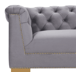 Farah Grey Velvet Sofa By Inspire Me! Home Decor