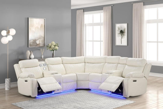Bravo – Power Sectional – White / Black