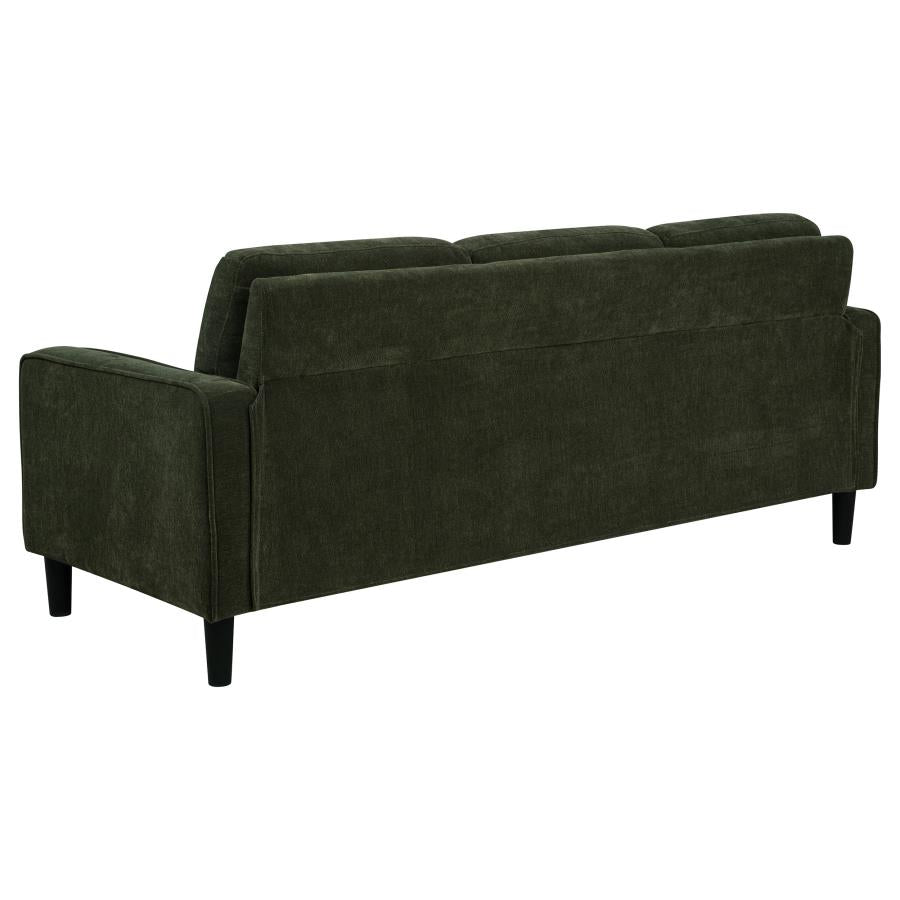 RUTH 3-PIECE FABRIC UPHOLSTERED TRACK ARM SOFA MATCHA GREEN