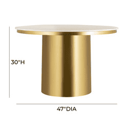 Alisin Marble 47" Round Dining Table
