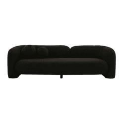 Amelie Black Faux Fur Sofa
