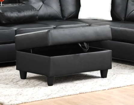 Rocket PU Reversible Sectional (Black)