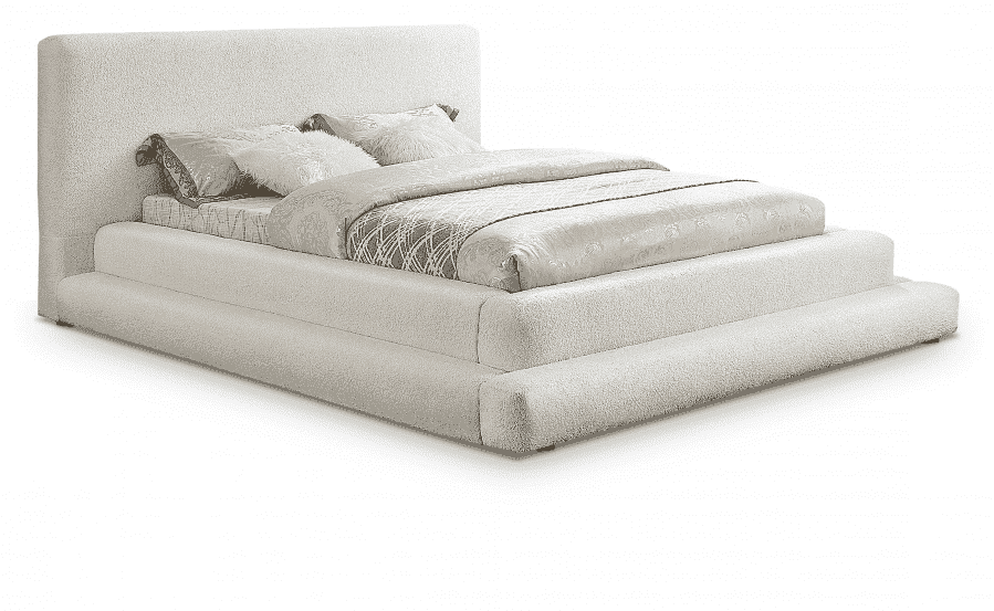 Dane Teddy Fabric Full Bed - Cream