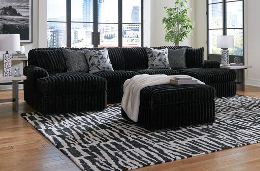 Ashley 981-03 3PC Double Chaise Sectional with ottoman