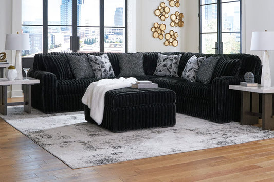 Ashley 981-03 3PC L Shape Sectional with ottoman