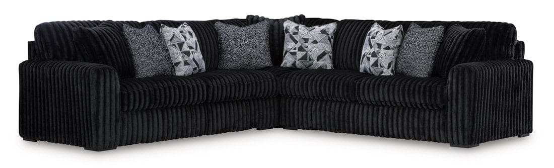 Ashley 981-03 3PC L Shape Sectional with ottoman