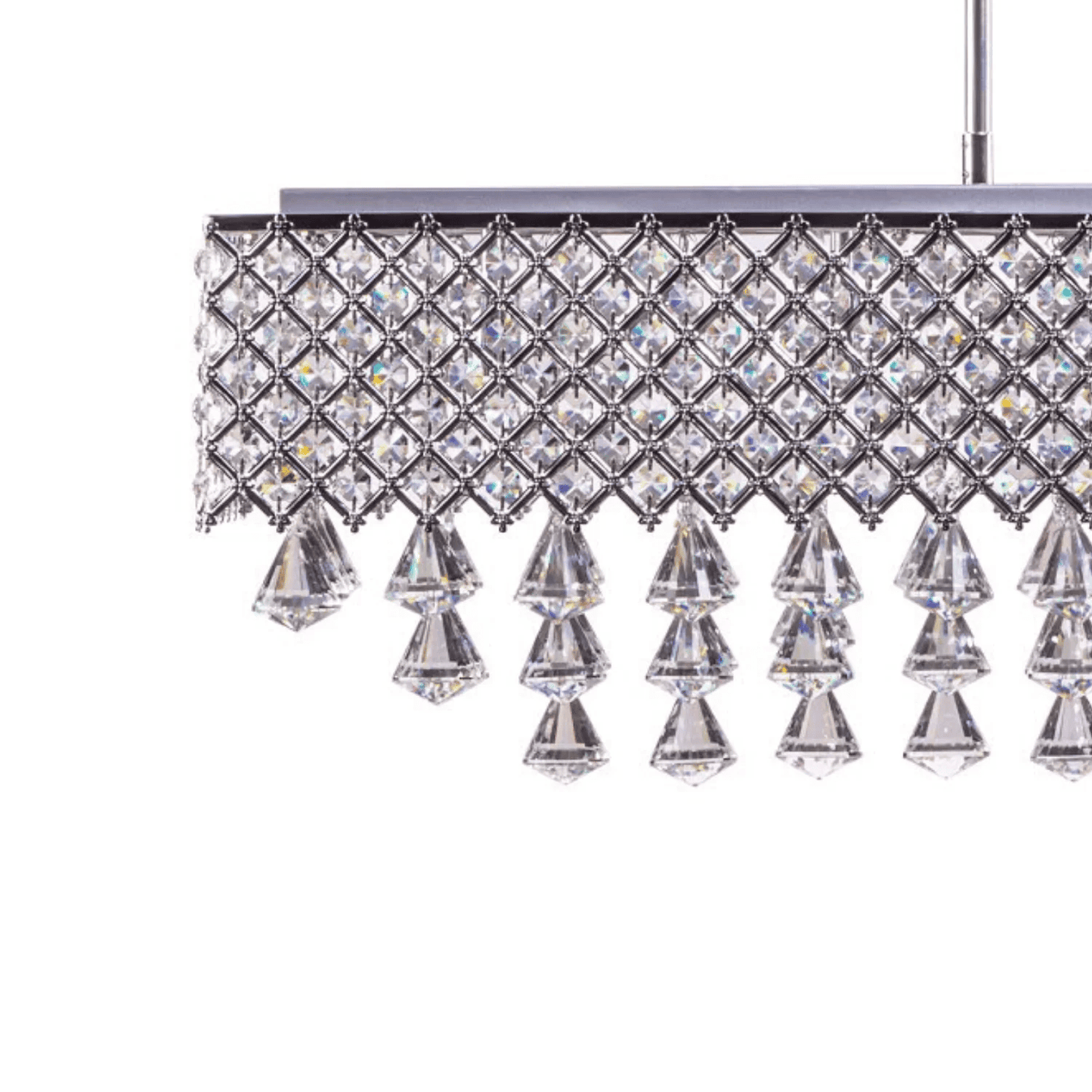 CINDERELLA CRYSTAL RECTANGULAR CHANDELIER // 12 LIGHT