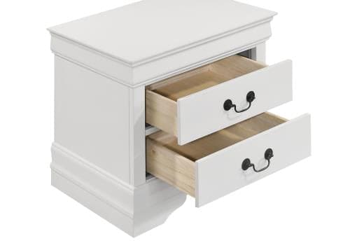 LOUIS PHILIPPE 4-PIECE QUEEN BEDROOM SET WHITE