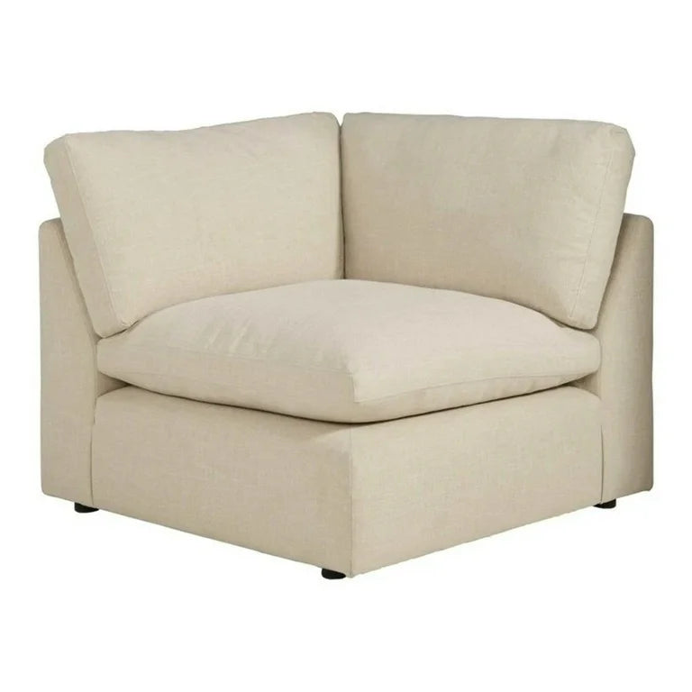 Elyza Linen 5pc Sectional Sofa w/ RAF Corner Chaise