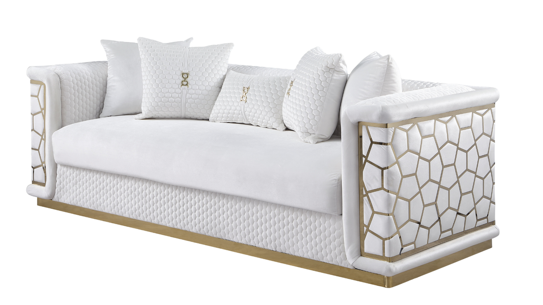 Stella Living Room Set (WHITE)