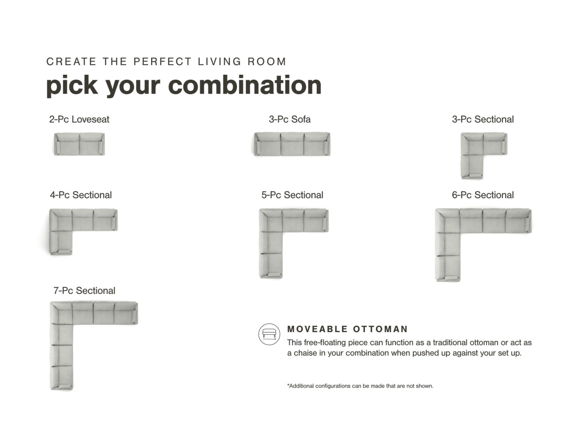 Emilia 6-Piece Leather Modular Sectional
