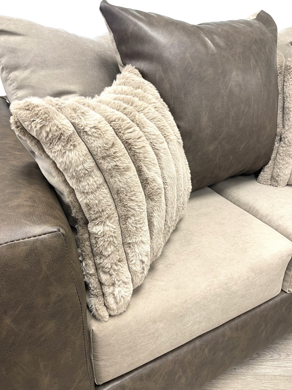 110-Hollywood latte Sofa & Loveseat