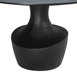 Gevra Black Acacia & Faux Plaster 54" Round Dining Table