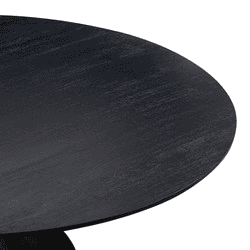 Gevra Black Acacia & Faux Plaster 54" Round Dining Table
