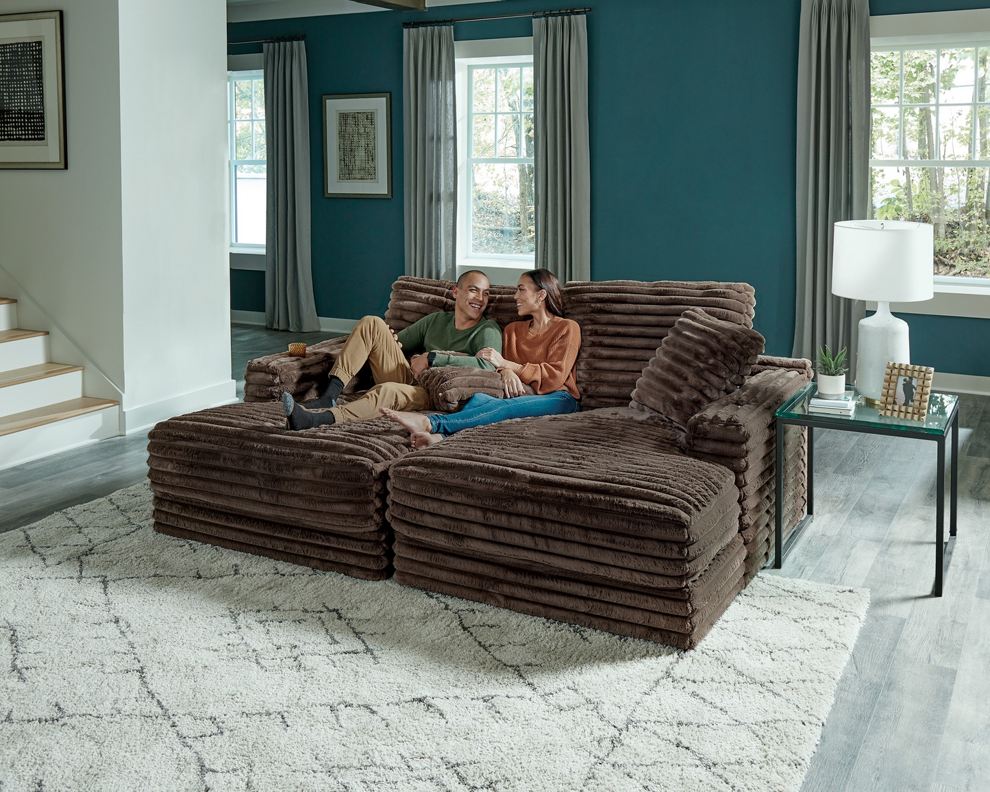 3045 Comfy Chocolate Double Lounge Chaise