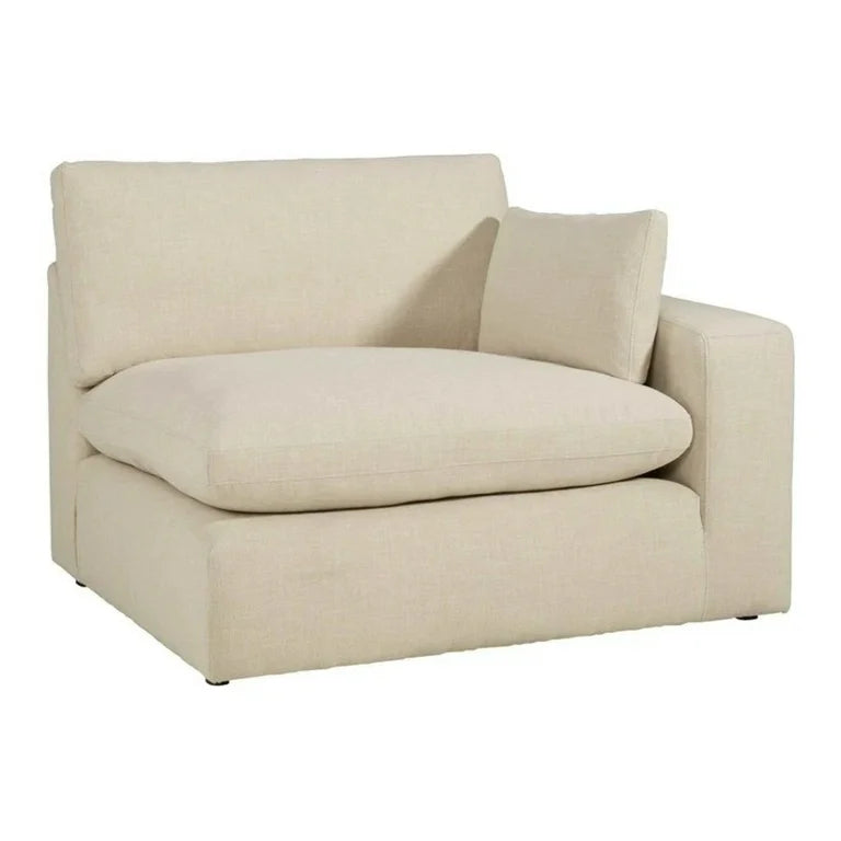 Elyza Linen 5pc Sectional Sofa w/ LAF Corner Chaise
