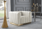 Marlon Velvet Upholstered Collection 3pcs sofa loveseat and chair
