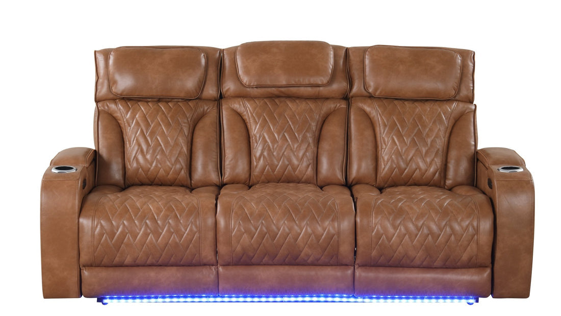 Skyline 3pcs Power Reclining Set(Brown Caramel)