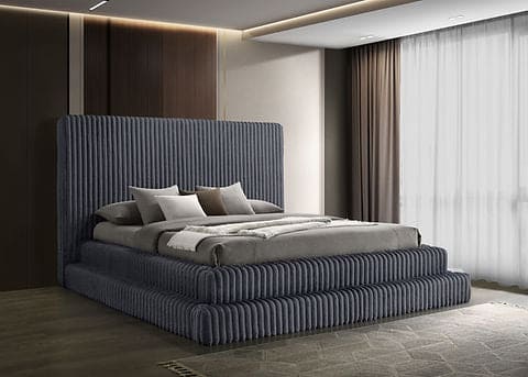 Micah King Bed (Grey)