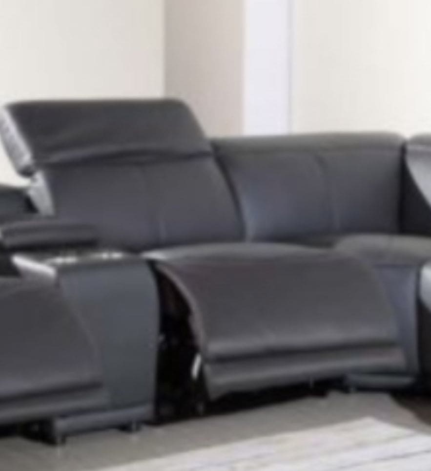 8-pcs Gray 3 power TOP GRAIN LEATHER P.MOTION