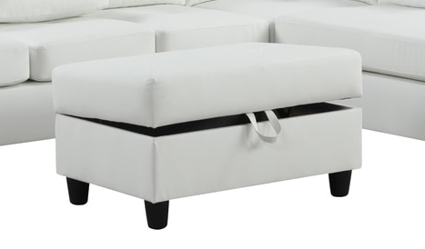 Rocket White PU Reversible Sectional