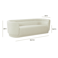 Macie Cream Linen Sofa