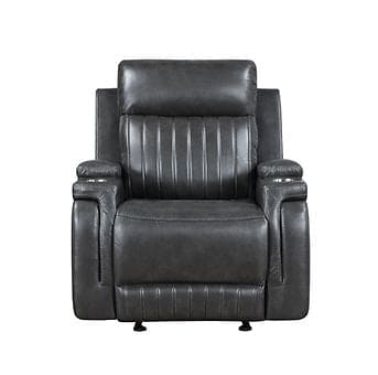 S2121 Ethan (Dark Grey) 3pcs Reclining Sofa, Loveseat & Recliner