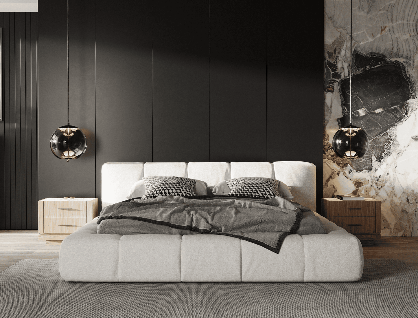 Modrest Lamont - Modern Fabric Bed
