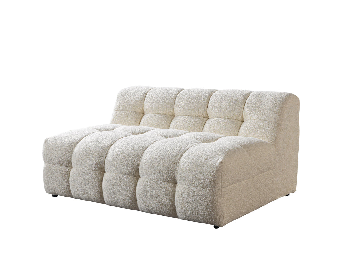 Ivy Ivory Boucle Double Chaise 146" Sectional