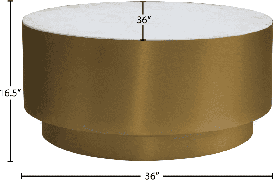 Presley Marble Top And Metal Base Coffee Table