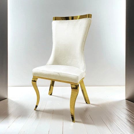 Giovani Dining Table (White/Gold)