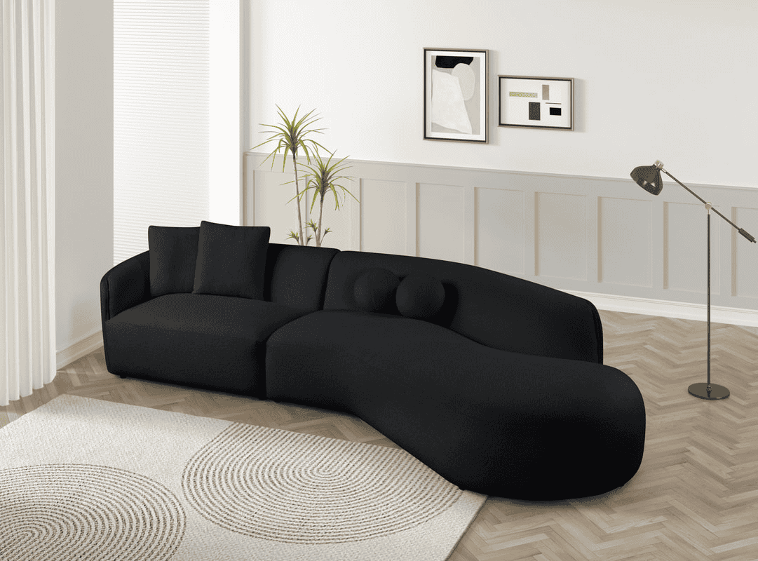 MIA Black Sectional **NEW ARRIVAL