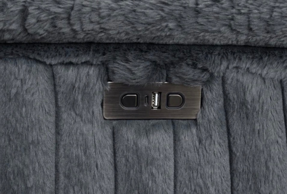AMIRI Charcoal Power Sectional With Pull-Out Bed **NEW ARRIVAL**