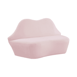 Lips Blush Velvet Settee