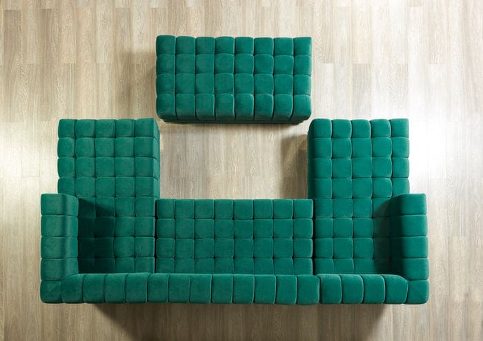 Ariana Green Velvet Double Chaise 138" Sectional