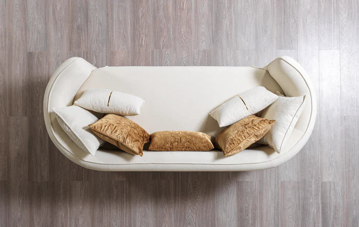 Helena Ivory Velvet Sofa 94" & Loveseat 82" and chair