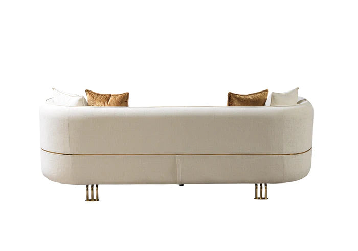 Helena Ivory Velvet Sofa 94" & Loveseat 82" and chair