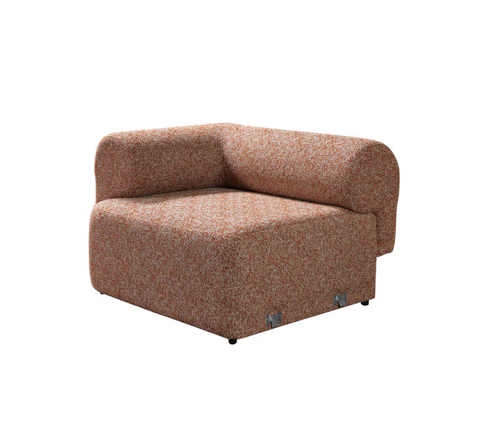 Lena Orange Boucle 3-Piece Curved 145" Sectional